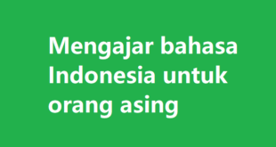 Mengajar bahasa Indonesia untuk orang asing