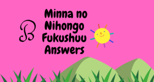 Minna no Nihongo Fukushuu B Answers