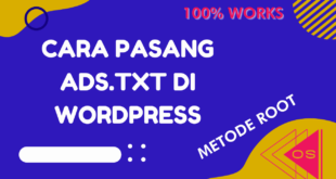 Cara Pasang Ads TXT di Wordpress