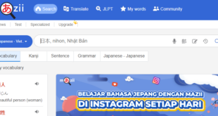 Aplikasi MAZII Kamus bahasa Jepang Indonesia
